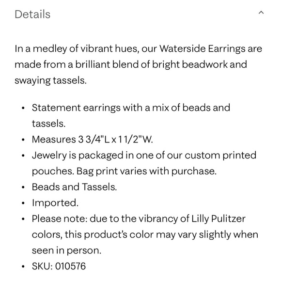 NWT Lilly Pulitzer Waterside earrings - Picture 2 of 4